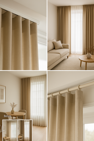 Tot ce trebuie să știi despre sistemele de prindere pentru perdele și draperii – Ghid complet de la Atelier Naru