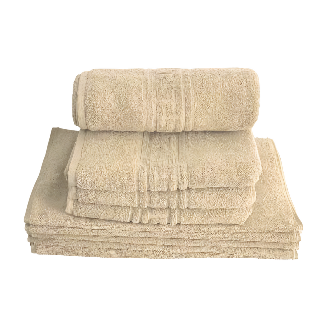 4 Prosoape lux Bumbac 100%, Model Greece CREM 70 cm x 140 cm 50 cm x 90 cm