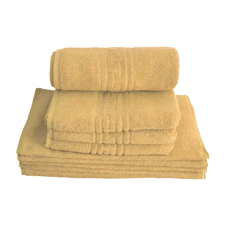 4 Prosoape lux Bumbac 100%, Model Greece PORTOCALIU  70 cm x 140 cm 50 cm x 90 cm