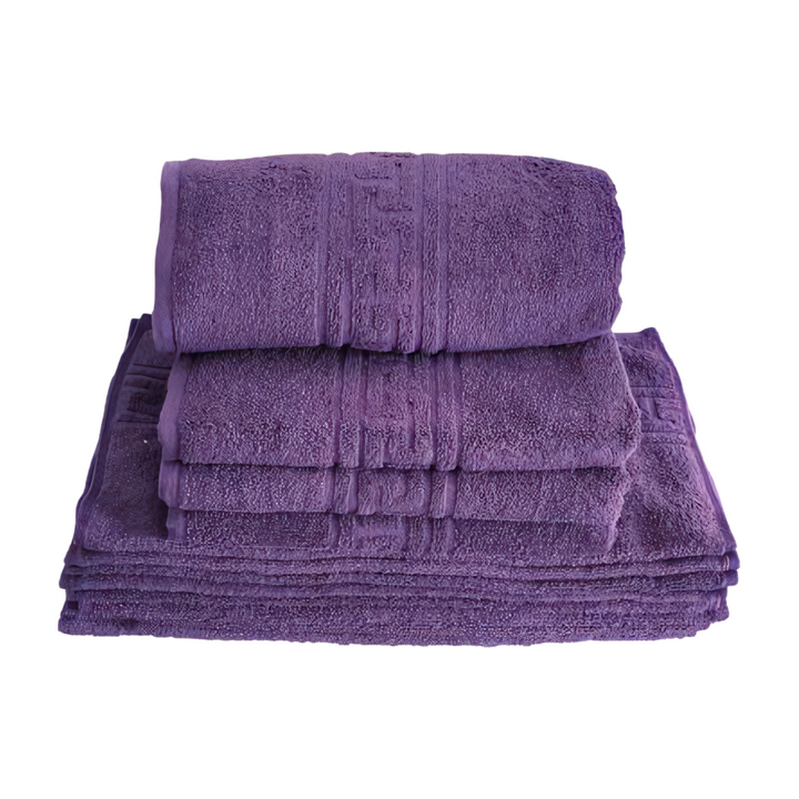 4 Prosoape lux Bumbac 100%, Model Greece MOV 70 cm x 140 cm 50 cm x 90 cm