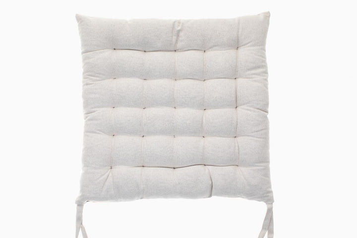 Perna scaun bumbac, 2 fete, 40*40cm, 25 puncte, bej-gri - naru.ro